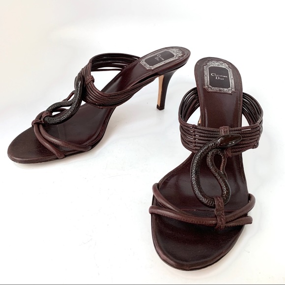 Rare Christian Dior John Galliano 2007 ‘Samouraï 1947’ Snake Bakelite Sandals - Picture 14 of 16